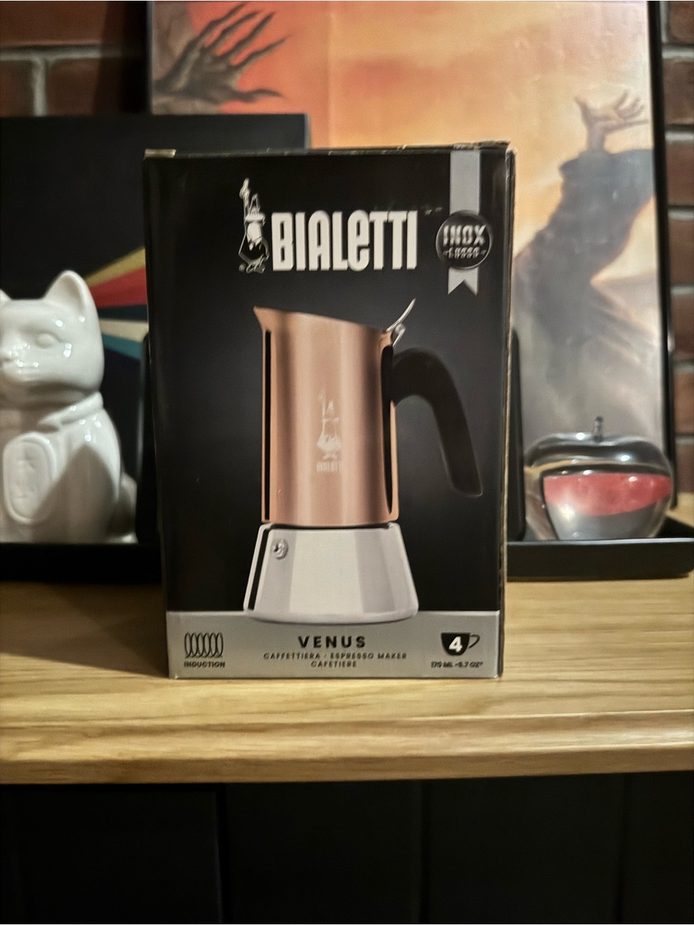 Bialetti Venus Stovetop Espresso Maker in Copper/Black